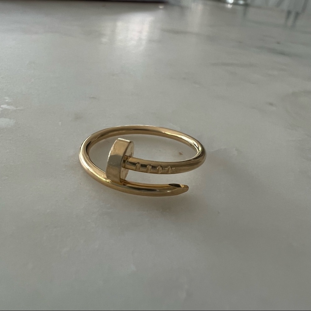 CARTIER JUSTE UN CLOU YELLOW GOLD RING SM (size 53)